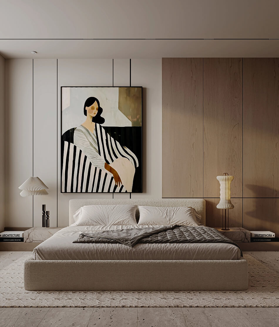 Decor phòng ngủ bằng tranh treo tường