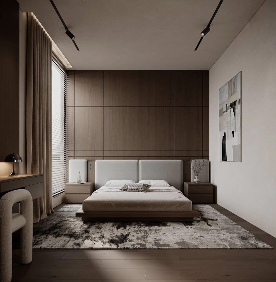 Decor phòng ngủ bằng thảm trải sàn