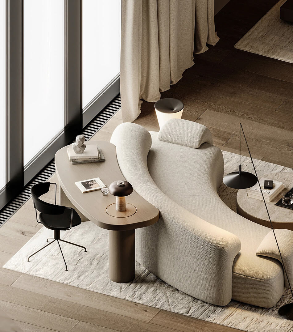 Decor phòng ngủ góc làm việc 