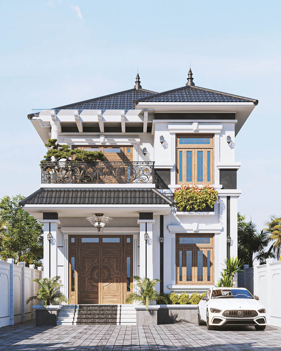 Mẫu biệt thự mini 2 tầng