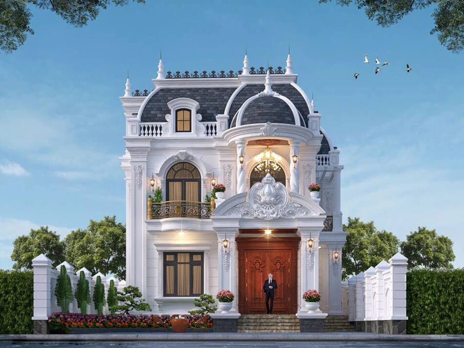 Mẫu biệt thự mini kiểu pháp