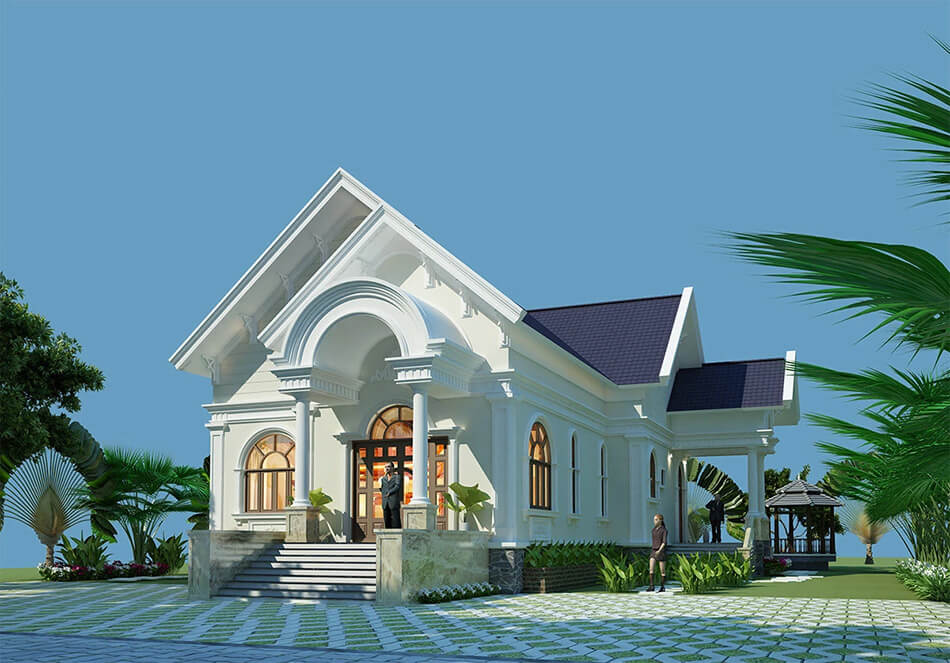 Mẫu biệt thự mini mái thái